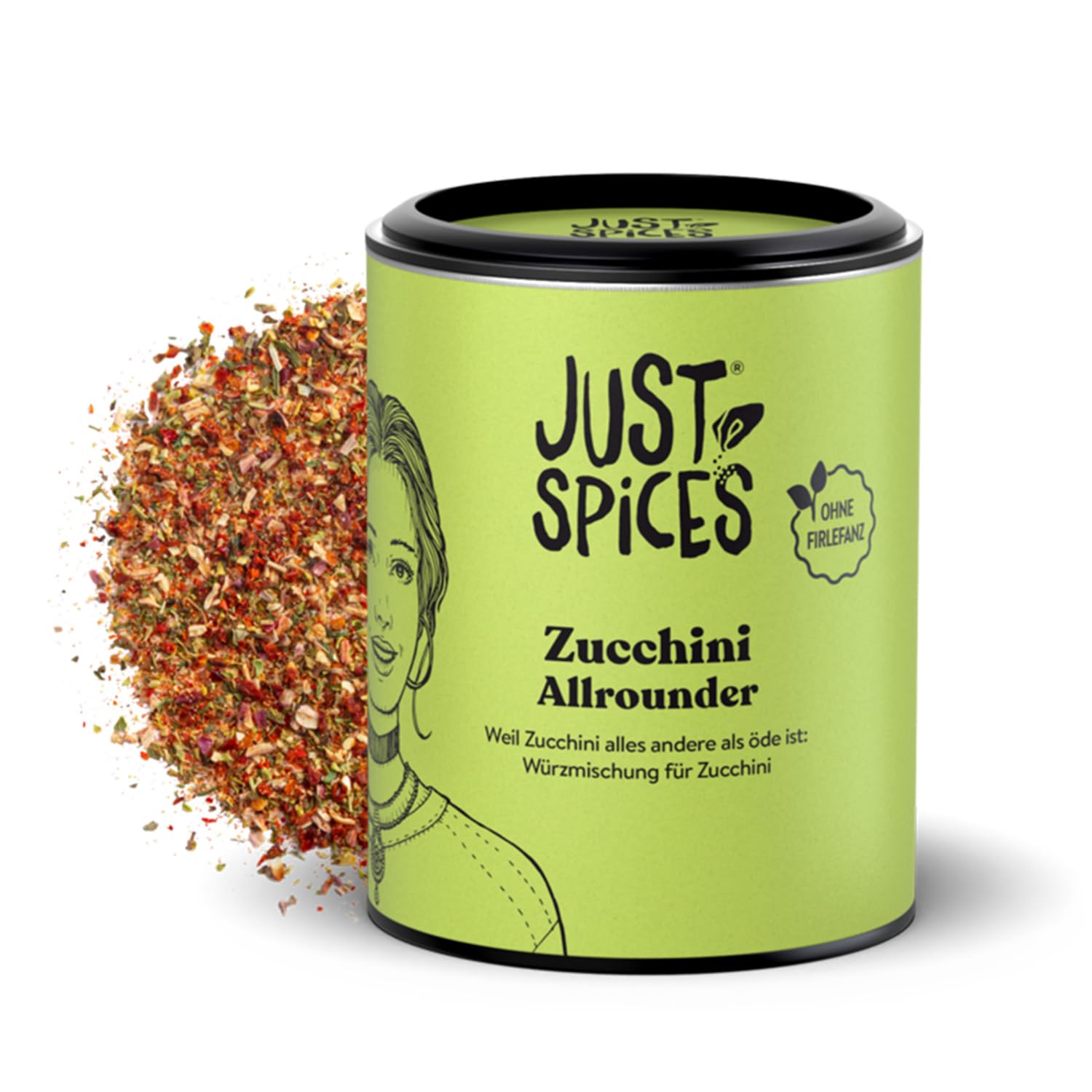 Just Spices Zucchini Allrounder I Gewürzmix für alle Gerichte mit Zucchini I Gewürzdose, 60 g