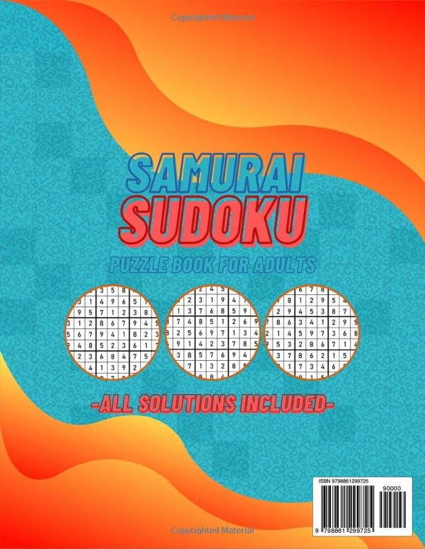 Miniatura 2 de Samurai Sudoku Puzzle Book For Adults Medium to Hard Puzzles