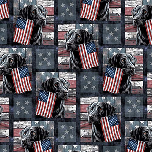 David-Textiles-American-Patriotic-Cute-Labrador-Multicolor-Premium-Quality-100-Cotton-Fabric-by-The-Yard David Textiles American Patriotic Cute Labrador Multicolor Premium Quality 100 Cotton Fabric by The Yard