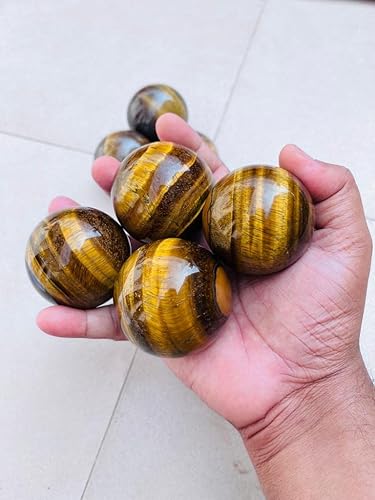 Esfera de cristal de ojo de tigre, esfera de cristal, bola de cristal tallada, bolas de meditación, suministros de Feng Shui, piedras de riqueza y