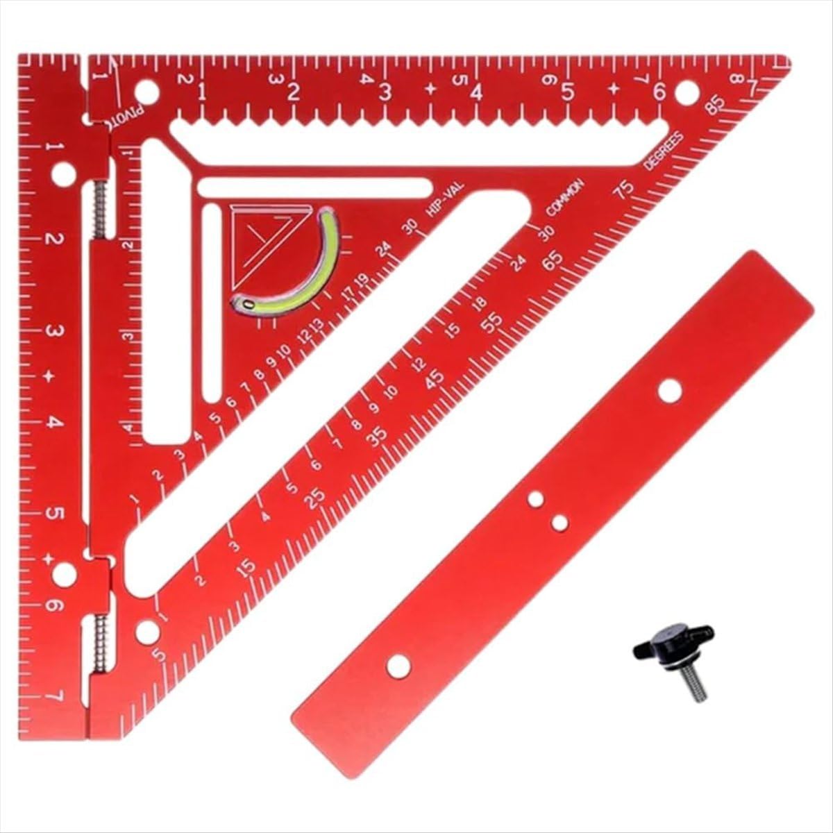 Sankaka Rafter Square Tool,Sherwap Tool,Multifunctional Square,Aluminum Triangle Ruler with Jig Block-A