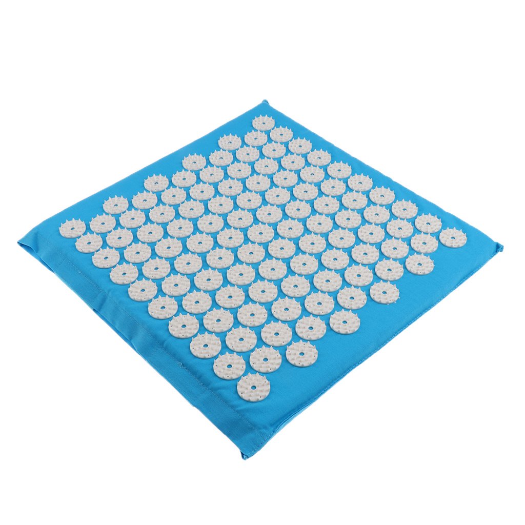 Piccolo tappetino per agopressione da viaggio per alleviare la tensione muscolare, il rilassamento e la qualità del sonno - Schiuma e plastica ABS - Cuscino professionale in lino - Preferito dalle