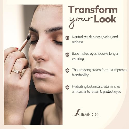 Miniatura 5 de Sorme Treatment Cosmetics Under Shadow Primer (0.18 onzas)  Imprimación neutralizante para párpados para maquillaje de ojos a prueba de arrugas