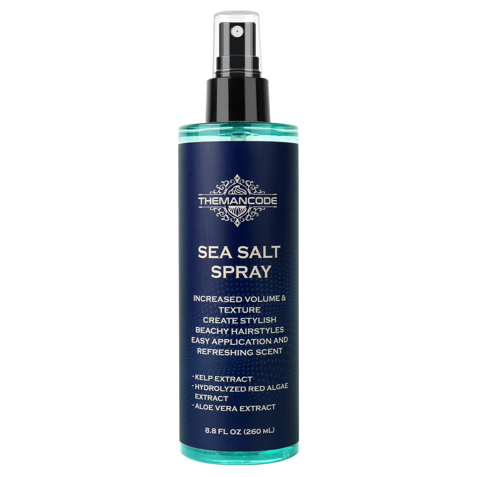 THEMANCODE Sea Salt Spray Hair Men, 260mL, Beachy Hair Texturizing Hairspray, Surf Spray Adds Instant Volume, Light Hold and Thickness, Valentines Day Gift for Him and Men, 8.8 Oz