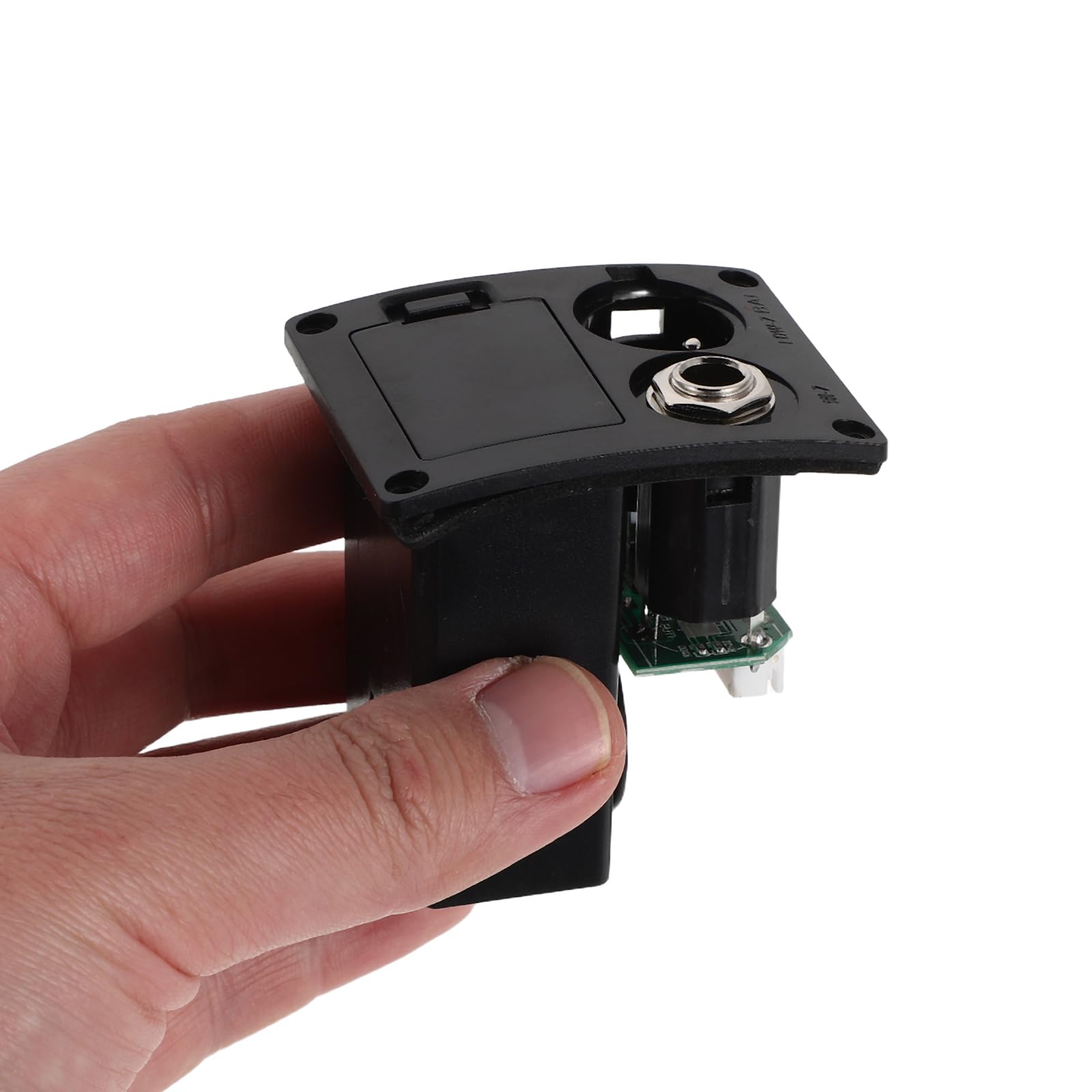 Homoyoyo Préampli Eq 4 Bandes pour Guitare Acoustique avec Micro Électro-Acoustique Intégré, Accordeur Électronique LCD, Accessoires pour Guitare sans Batterie, Amplificateur de Tonalité