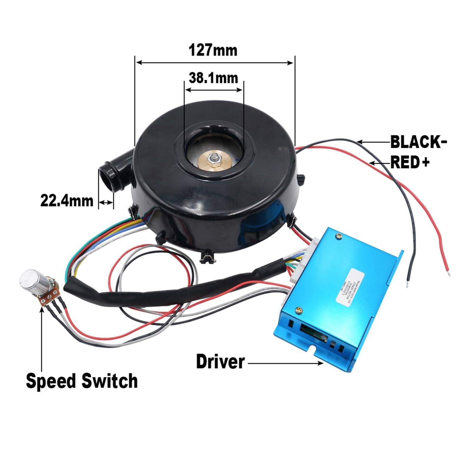 Dmuchawa odśrodkowa, wentylator powietrza, 13075 DC12/24V odśrodkowa bezszczotkowa dmuchawa DC, wentylator odśrodkowy, kamizelka wibracyjna Smashing, łóżko, dmuchawa do sprzętu do palenia. do wentylac
