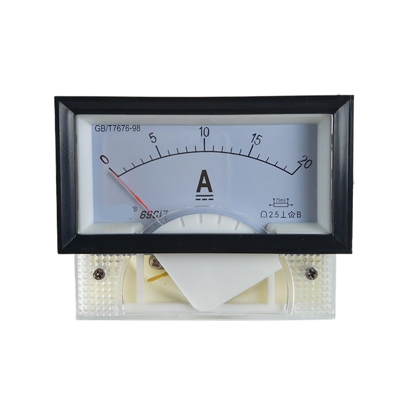 Ampèremètre analogique 20A classe 2,5 boîtier rectangulaire haute précision - 5