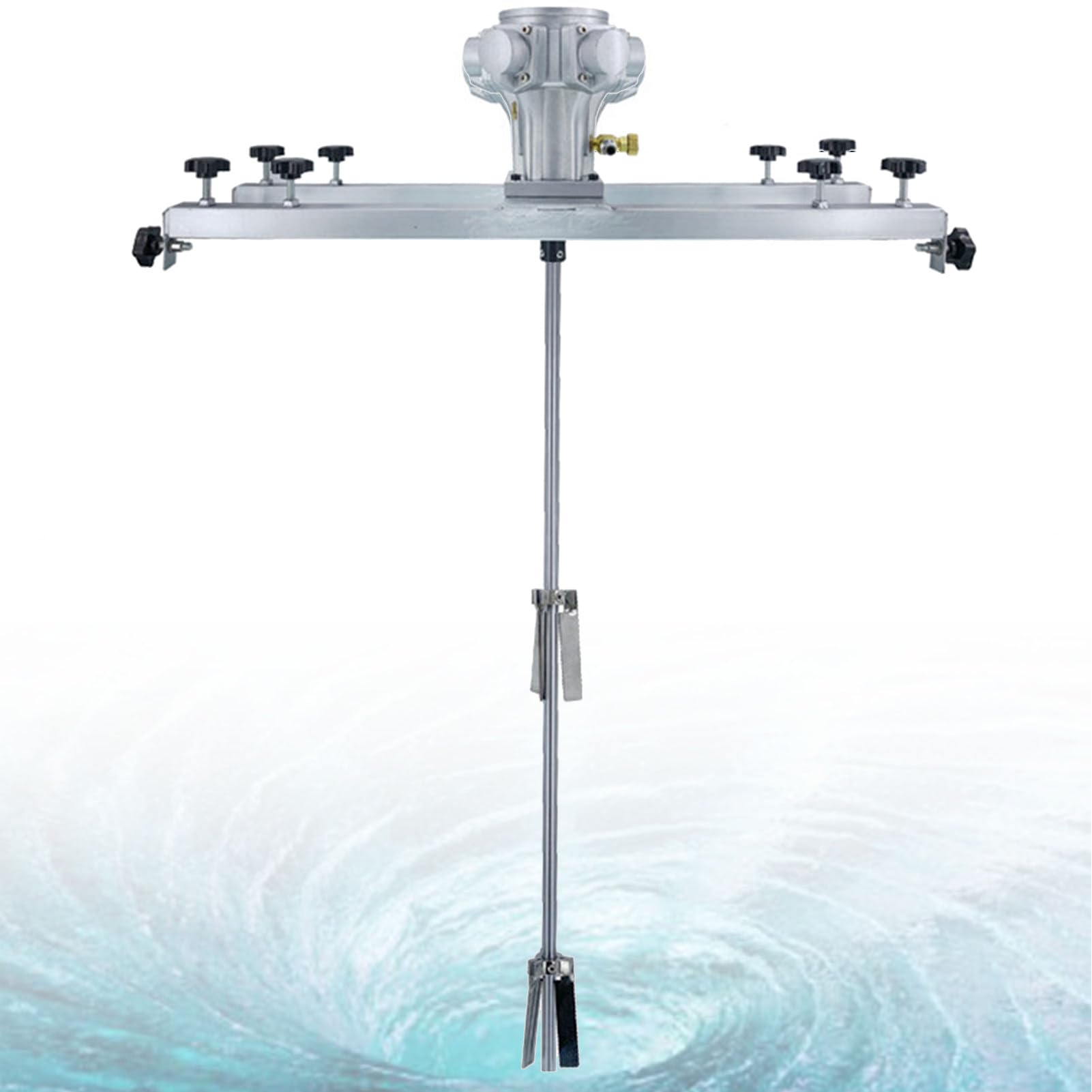Mezclador de aire industrial para pintura, brazo extensible 75-137 cm, presión de funcionamiento 6-8 kg/cm², capacidad de 1000 L para revestimiento e instalaciones alimentarias, modelo H005