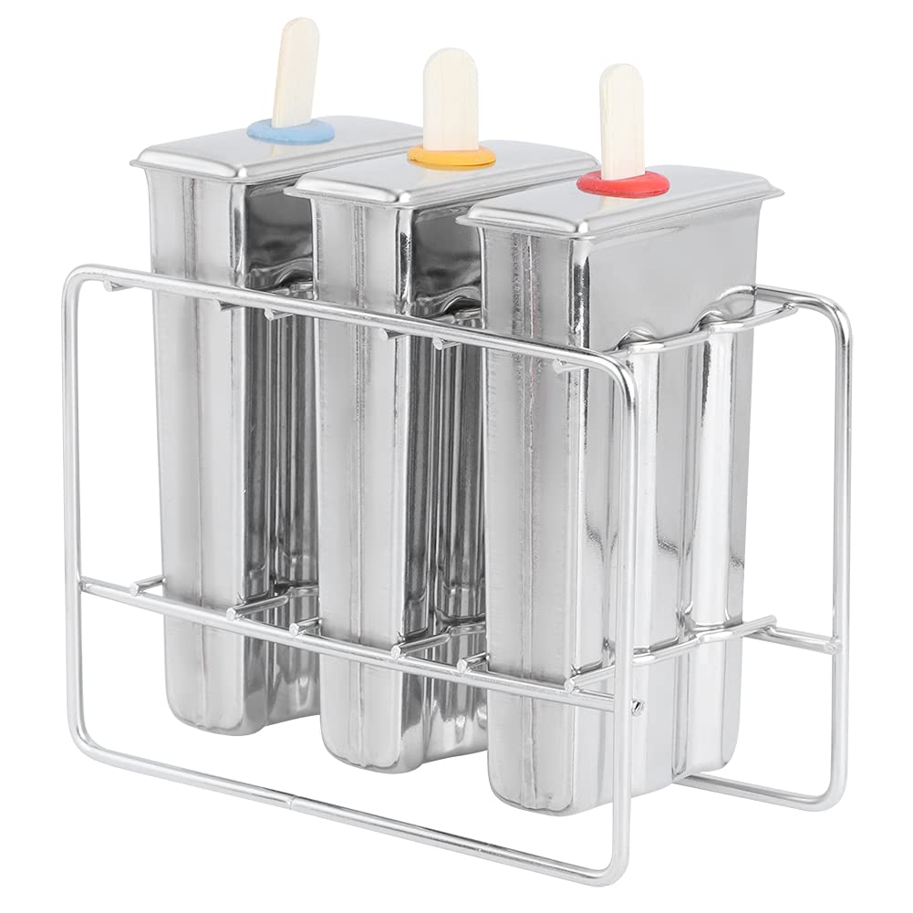 Haushalt 304 Edelstahl Eisform DIY mit Reinigungsbürste Kit Küchenwerkzeug (3-zweigiger Flachkopf-Doppelschlitz + Edelstahl)