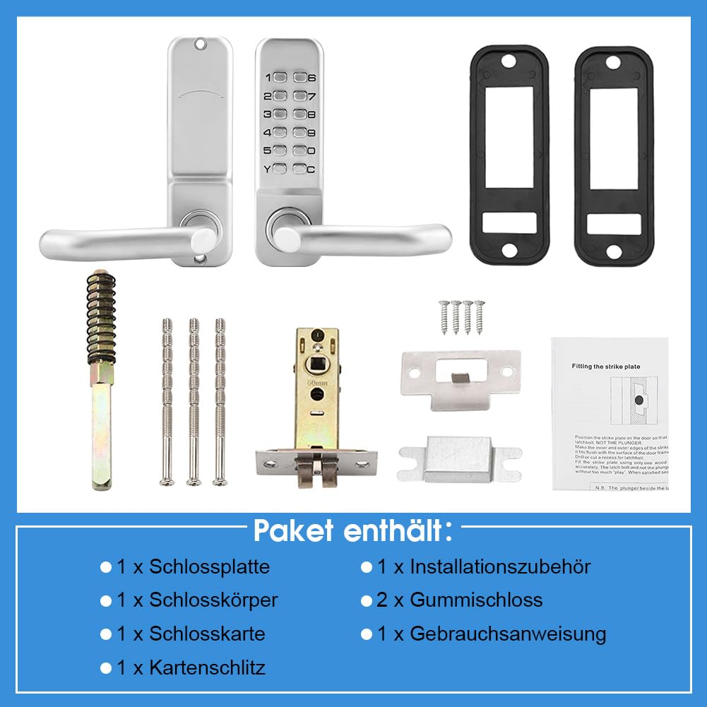 Cerradura de código numérico para puerta con código mecánico, cerradura digital sin llave para garaje, hotel, oficina, estudio, almacenes