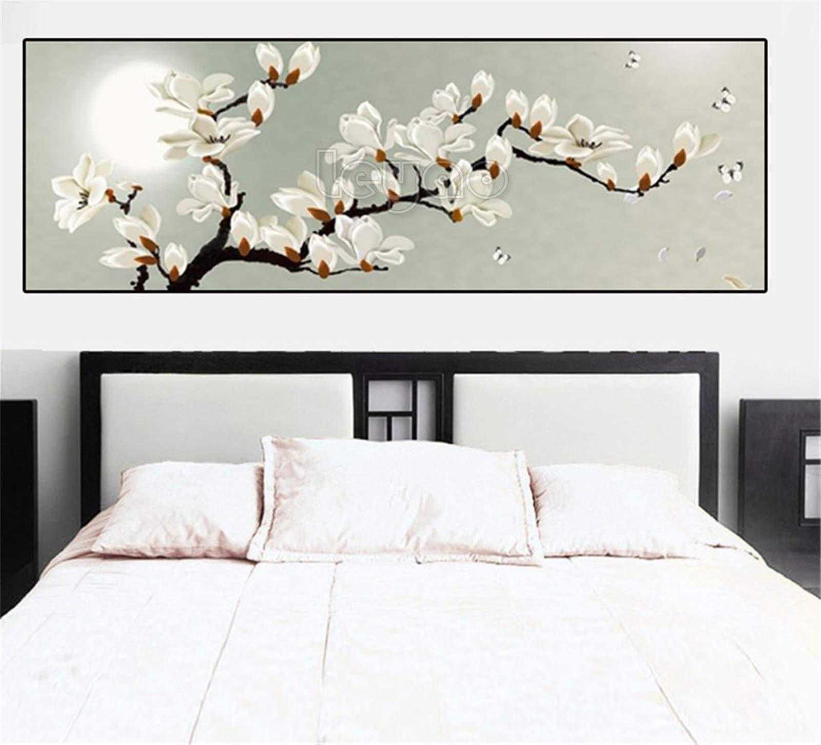 Peinture diamant 5D magnolia grand format anti-stress pour activité manuelle adulte