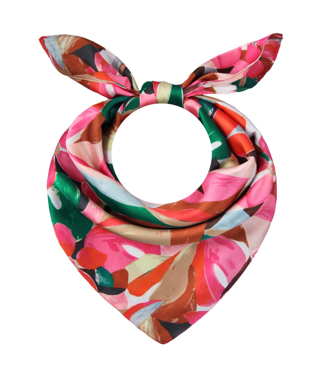Majea - Kleines quadratisches Halstuch aus imitierter Seide 70cm x 70cm Kopftuch Bandanas Schals (880071) (rot 4)