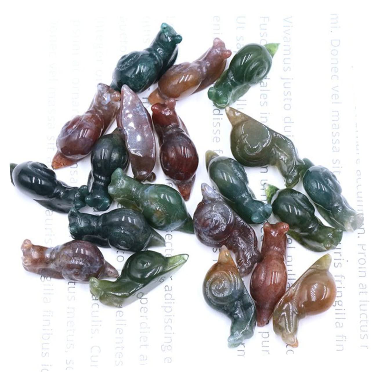 Sosoport 9stücke Bunte Schneckenfiguren Aus Naturstein Kreative Deko Für Garten Zuhause Und Büro Stilvolle Miniaturen Mit Feinen Details Und Langlebigem Material Zufällige Farben