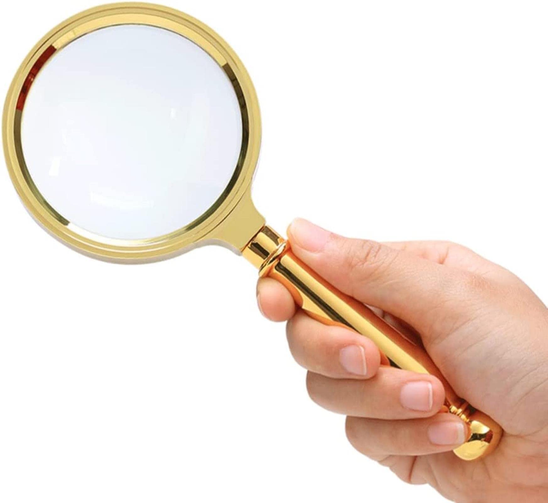 asdchZen For Reading 10X Reading Magnifying Glass Metal Frame Handle Hd Lens Glass Magnifying Glass For Reading、Observation、Expeditions、Magnifying Glasses For Hobbies W Keep It In Mind