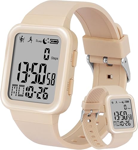 Edillas Reloj digital para hombre y mujer, rastreador de actividad física con retroiluminación EL, no requiere aplicaciónteléfono, reloj deportivo