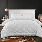 Cozynight Soft Queen Size Comforter Duvet Insert-Lightweight Down Alternative Comforter with Corner Tabs-Fluffy Breathable Machine Washable Diamond Stitching (White, 88