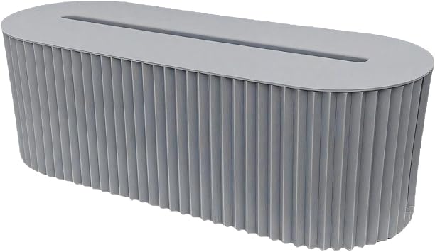 Cable Box 33 cm Cable Management Box Organiser for Hiding Cables and Sockets for Desk and Home Office (Grey)