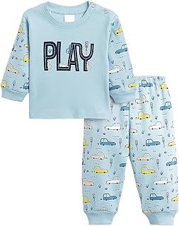 Hopscotch Baby Boys Vehicle Print Full Sleeves Blue Sleepwear Sets Price In India