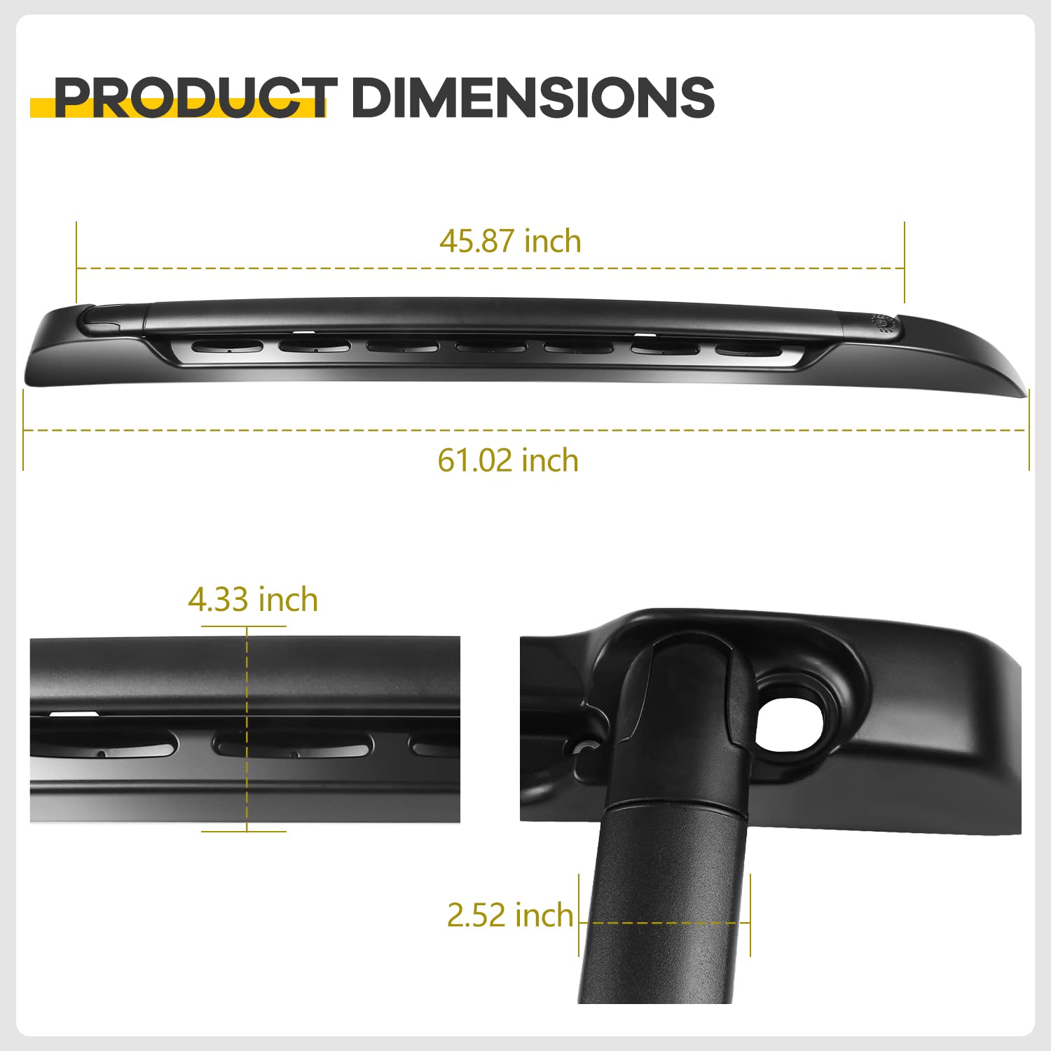 INEEDUP Roof Rack Cross Bars for Toyota Double Cab 20052021