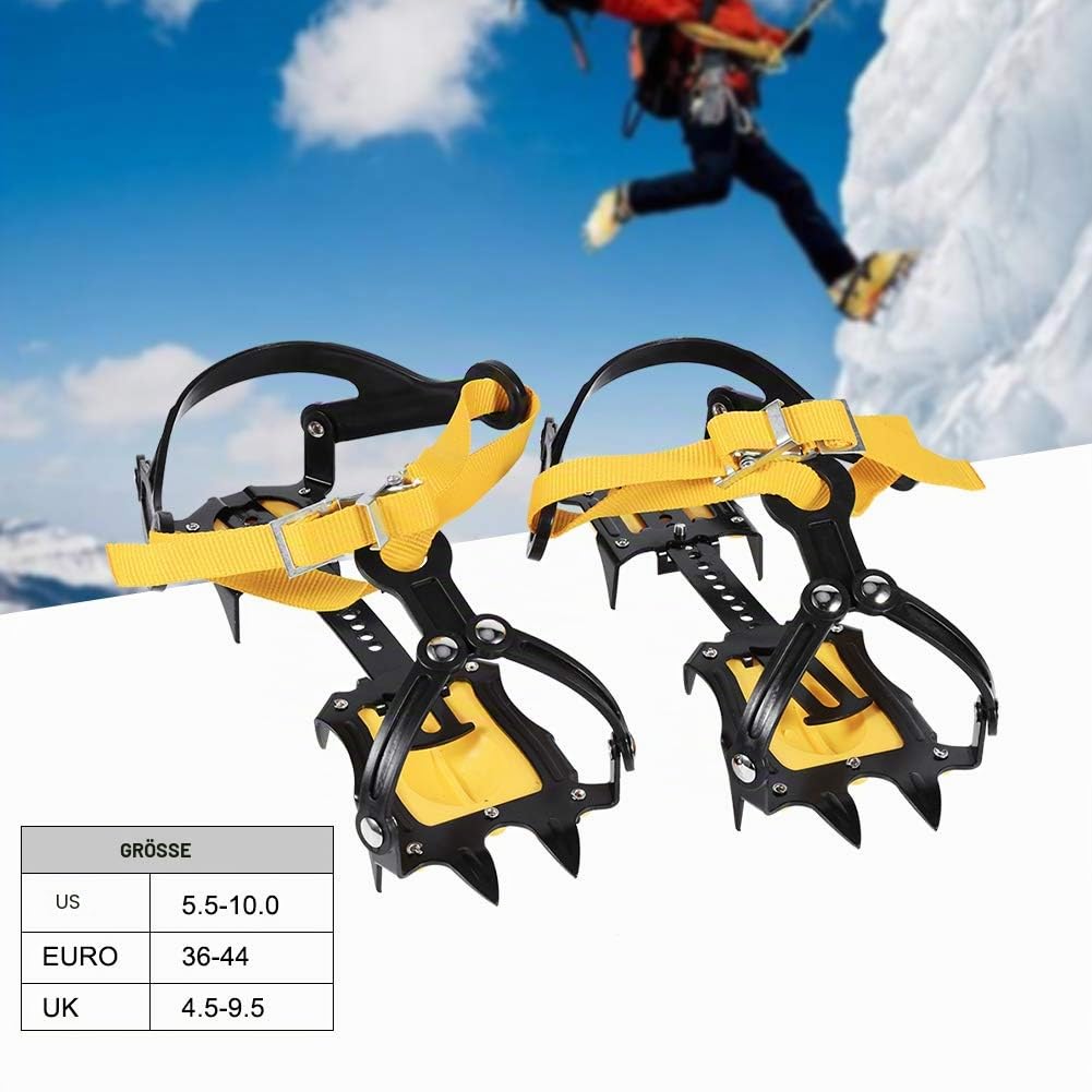 VGEBY Crampon Steigeisen Metallhaken An Kletterschuhe Anti-Rutsch Auf Schnee Oder EIS Extremsport