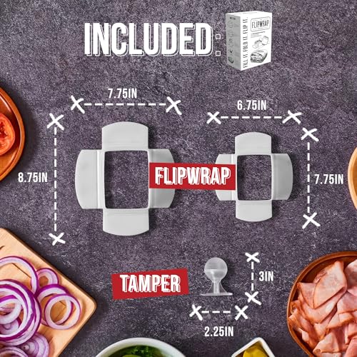 Flipwrap Tortilla Wrap Maker Kit – Create Mess-Free, Restaurant-Quality Wraps in Minutes | Devices for 7” & 10” Tortillas + Storage Box | Perfect for Burritos, Quesadillas, Snacks & Kids’ Lunches