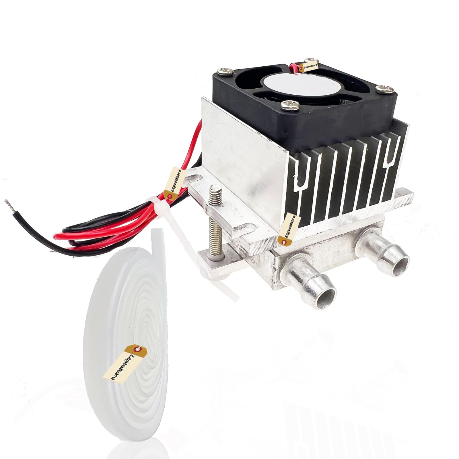 Lsgoodcare Termoelektryczny system chłodzenia Peltier 12 V, chłodzenie półprzewodnikowe, zestaw "zrób to sam", mini klimatyzator, lodówka + rura chłodząca wodą