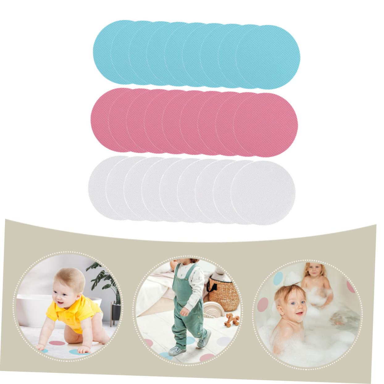 MAGICLULU 108pezzi Adesivi Antiscivolo per Design e Autoadesivo Adatti per Scale Vasche e Facili Rimuovere Residui