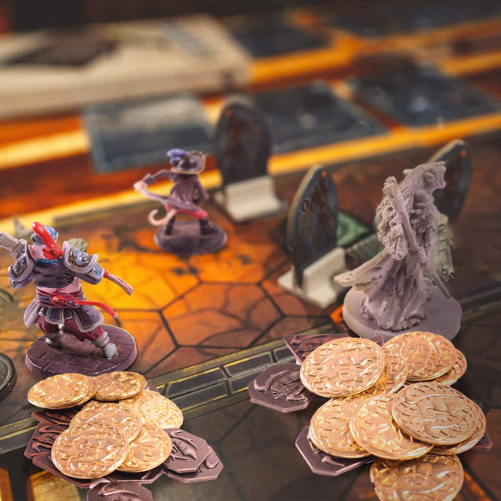 Kit 50 Monete D'Oro + Borsa In Pelle PU Per Dungeons & Dragons - GDR
