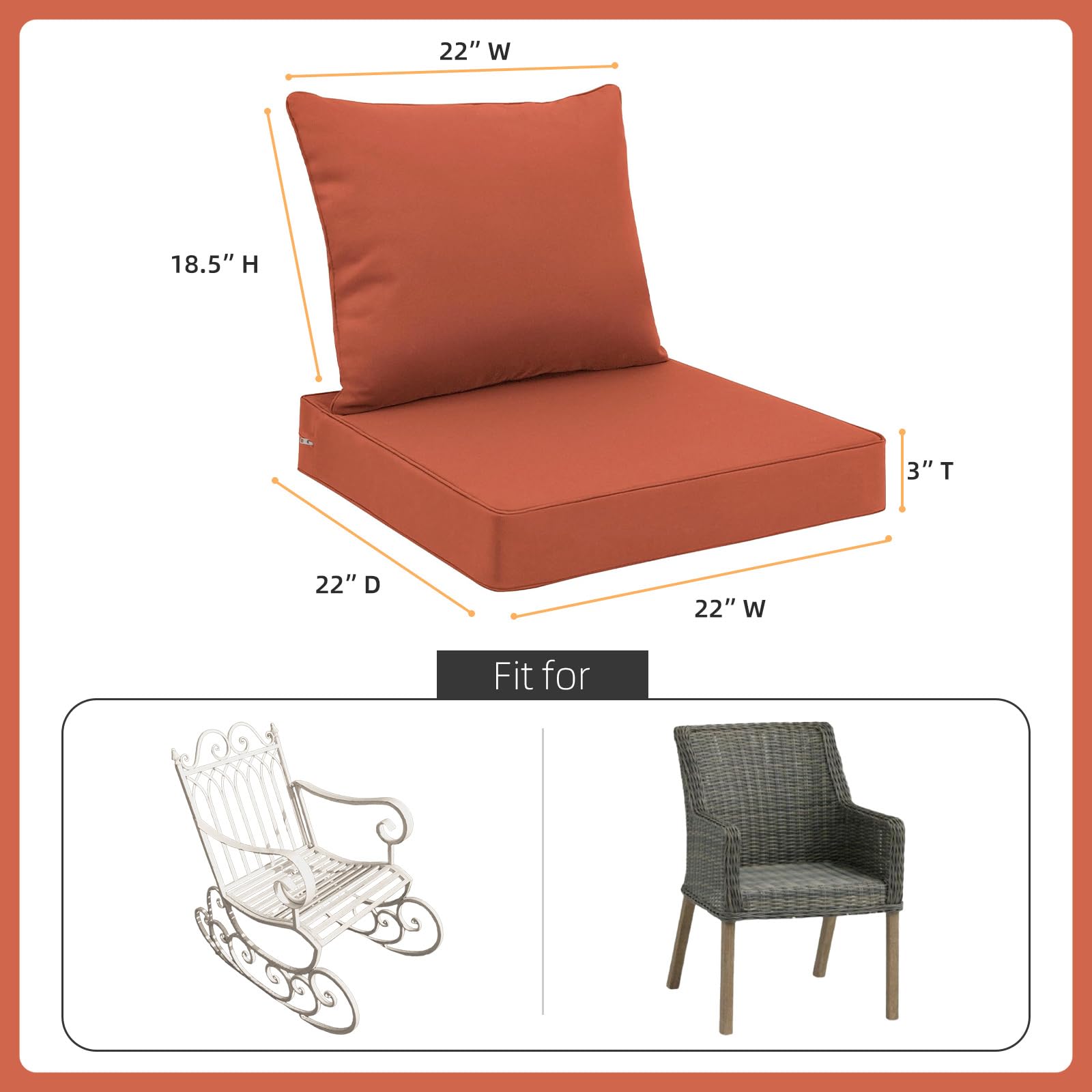 Sunbrella Outdoor Dining Cushion Sets Sunbrella Indoor/ Outdoor