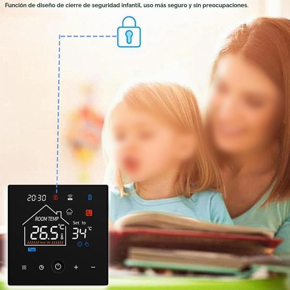 Termostato de caldera montado en la pared de gas WIFI con termostato programable de calefacción de suelo ajustes de temperatura flexibles Personaliza tu experiencia de calefacción