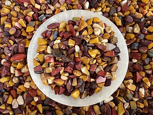 Image of GAF TREASURES 2 oz Lot Natural Semi Tumbled Gemstone Chips, Crushed Mini Crystals, Undrilled Crystal Chips (Mookaite)