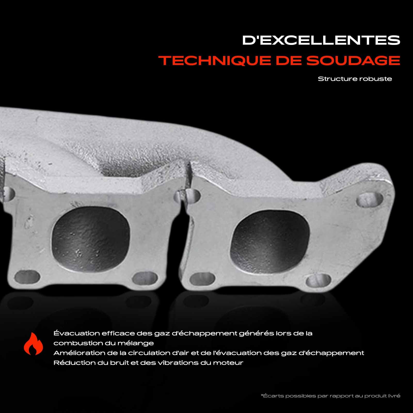 Frankberg Collecteur d'échappement 06A253033N | Compatible avec: Nouvelle Coccinelle 1C1 9C1, B.o.r.a 1J2, Golf IV Variant 1J5, A3 8L1, O.c.t.a.v.i.a I 1U2