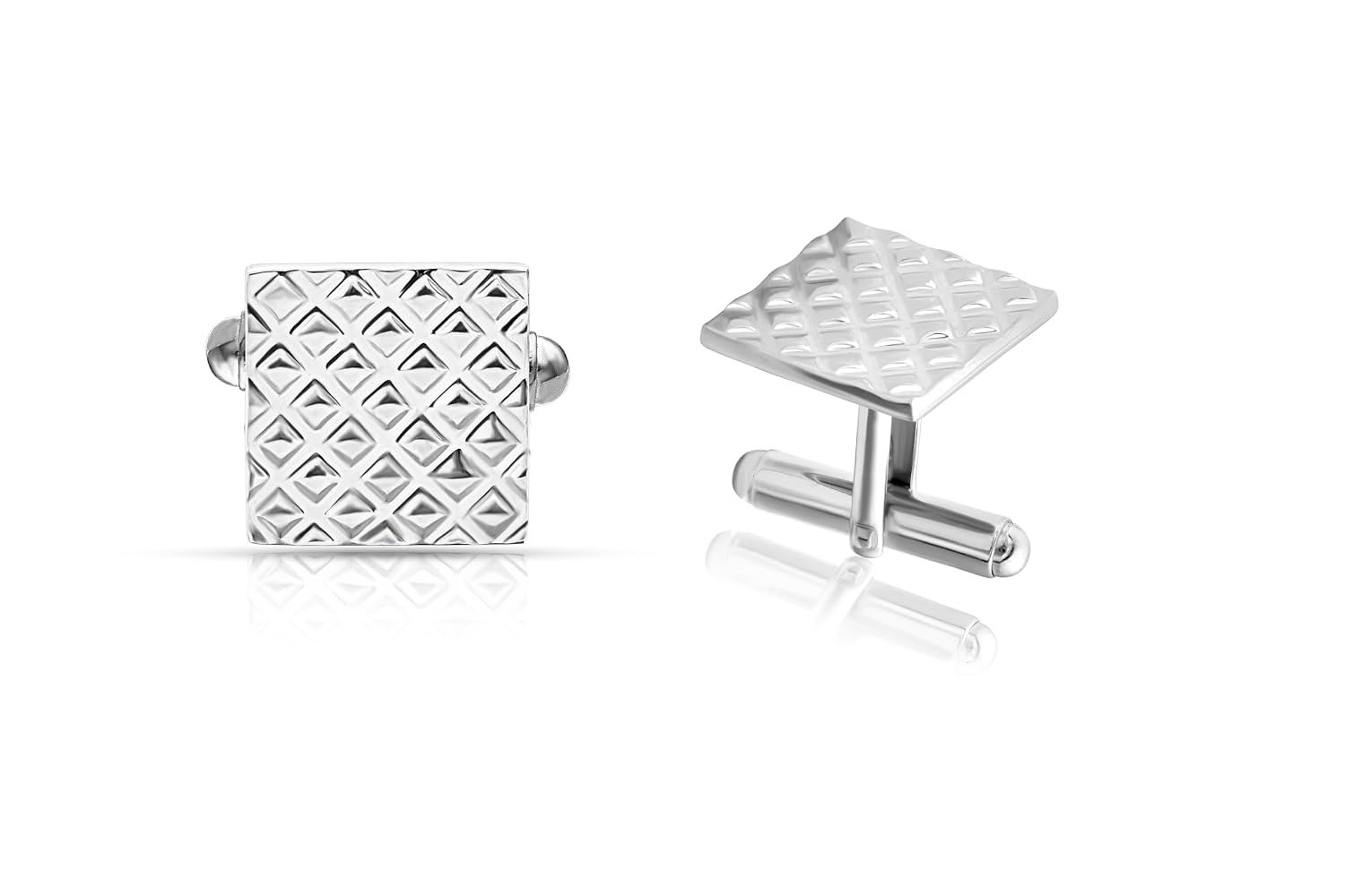 Svan Jewellery 925 Sterling Silver Men’s Cufflinks | BIS Hallmarked Ribbed Cushion Design | Elegant Cuff Links for Groom, ... - Review, Price and Buying Guide