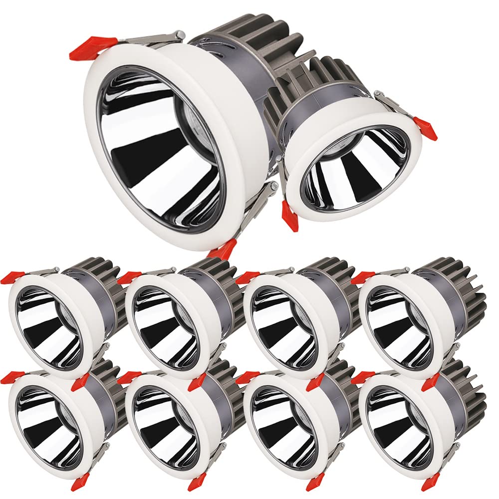 Foco LED empotrable 3000K 4000K 6000K redondo en pack de 10 unidades para techo interior