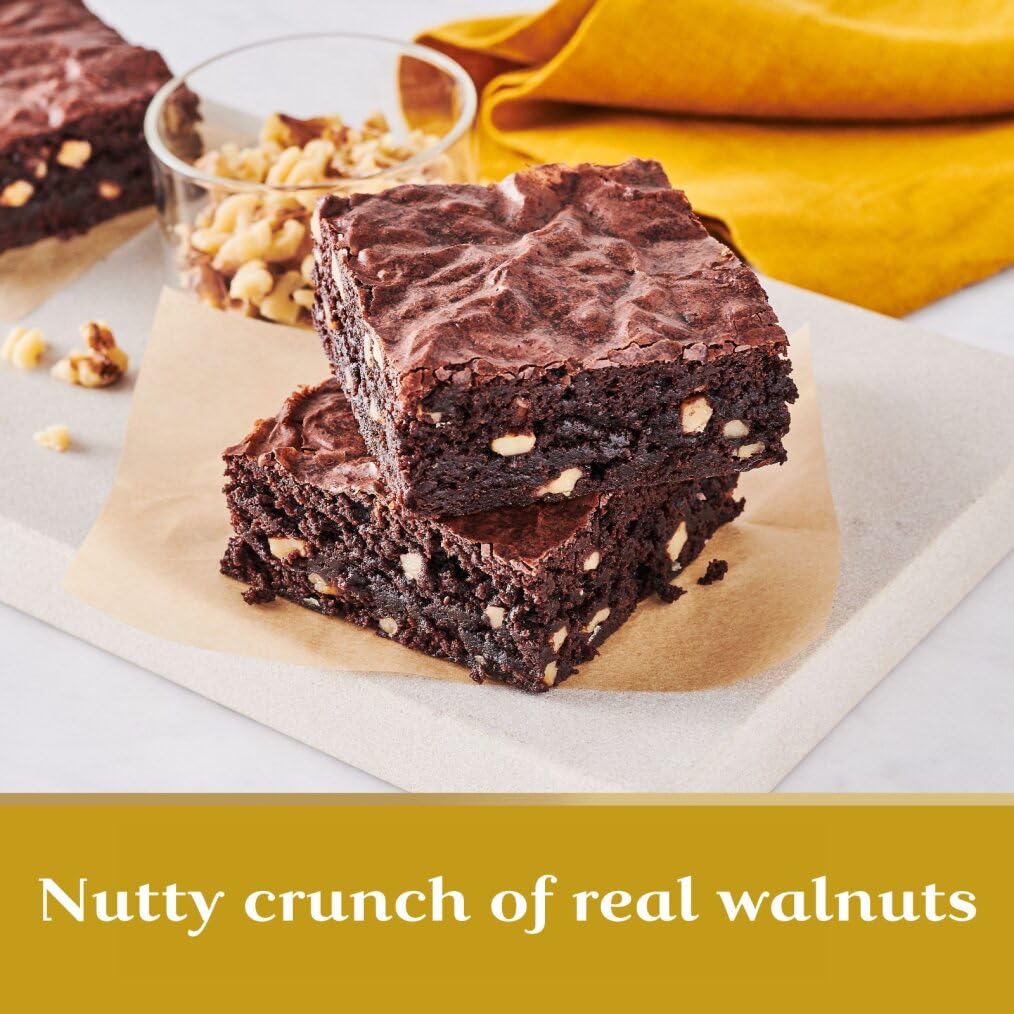 Ghirardelli Walnut Premium Brownie MIx, Includes Walnuts, 17 oz Boxes (Pack of 12)