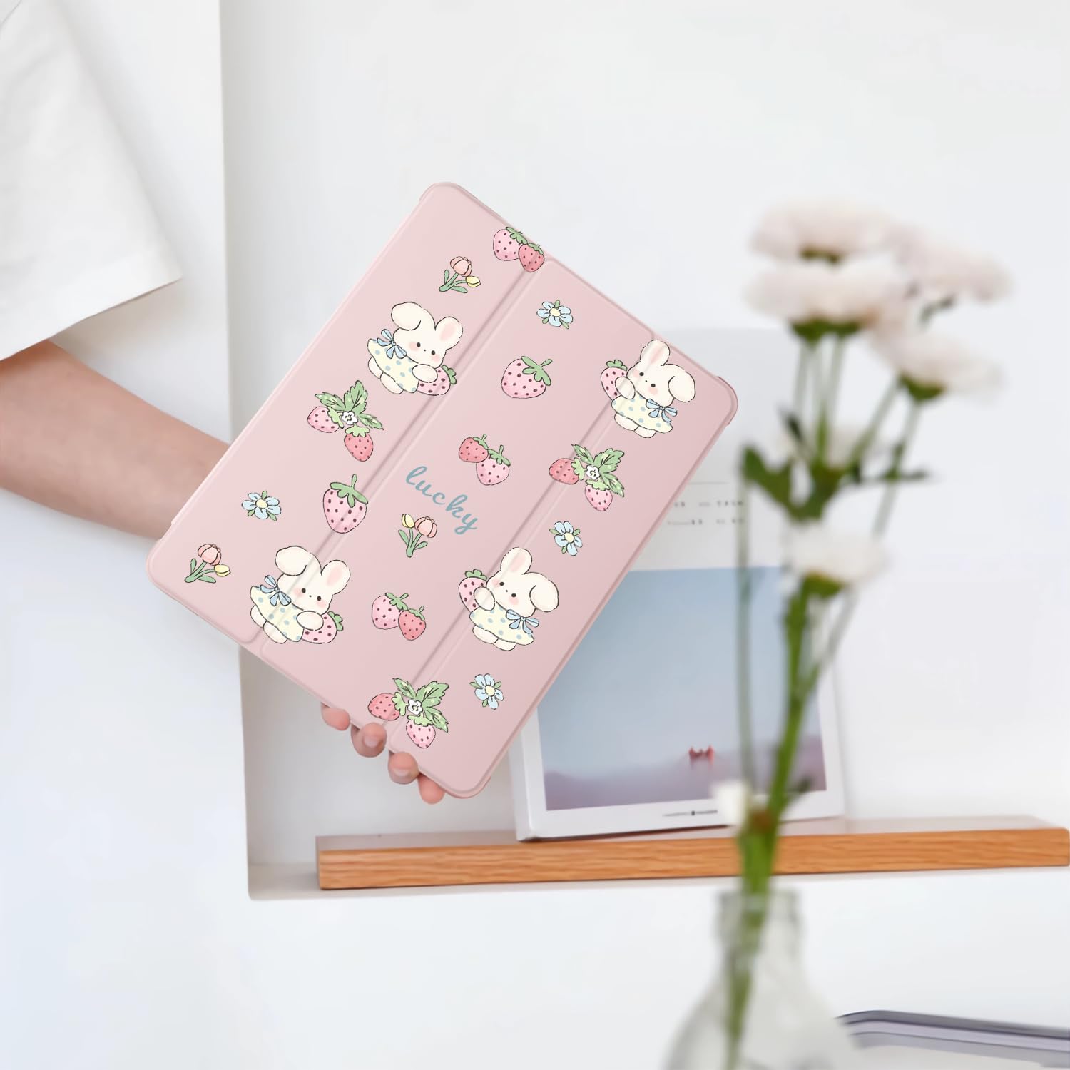 Amazon.com: Cute Kawaii Bunny Strawberry for iPad 5th/6th