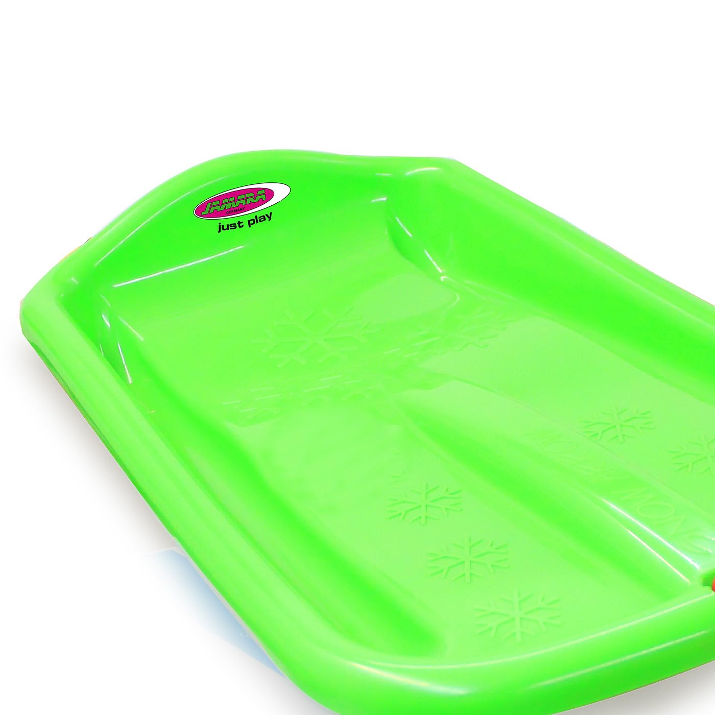 JAMARA 461132 Snow Play Bob Arrow 74 cm, manico in plastica, peso massimo: 50 kg, design aerodinamico, verde