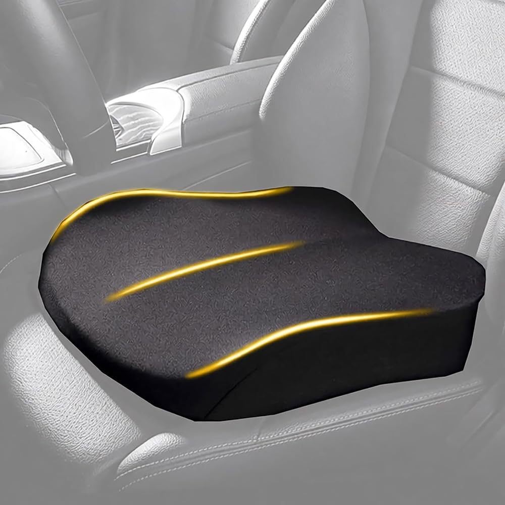 Poduszka na siedzenie samochodowe z pianki Memory Foam do Dodge Ram 1500 19-24 | Podwyższenie krzesła 2,3-3,5 cala, oświetlenie do rwy kulszowej, ergonomiczna konstrukcja antypoślizgowa