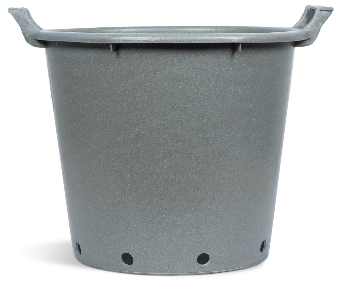 Muddy Hands Eco Friendly Heavy Duty Large Green Plastic Plant Pot with Handles Outdoor Garden Vegetable Salad Flower Tree Planter Container (Made from Recycled Plastics) (43 Litre)