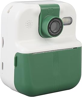 Cámara instantánea impresión portátil 48mp 1080p Cámara con Juegos de música Lente giratoria de 180 Grados para Viajes abdinales Rosa (Green)