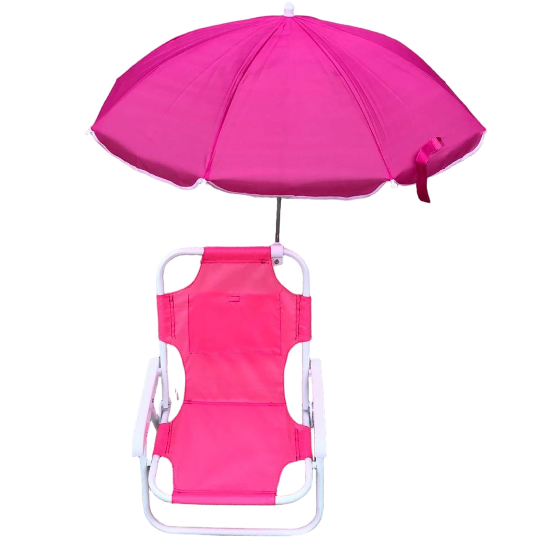 Sedia da spiaggia per bambini con ombrellone, sedia da esterno pieghevole e staccabile con tettuccio, portatile per esterni, Rosy