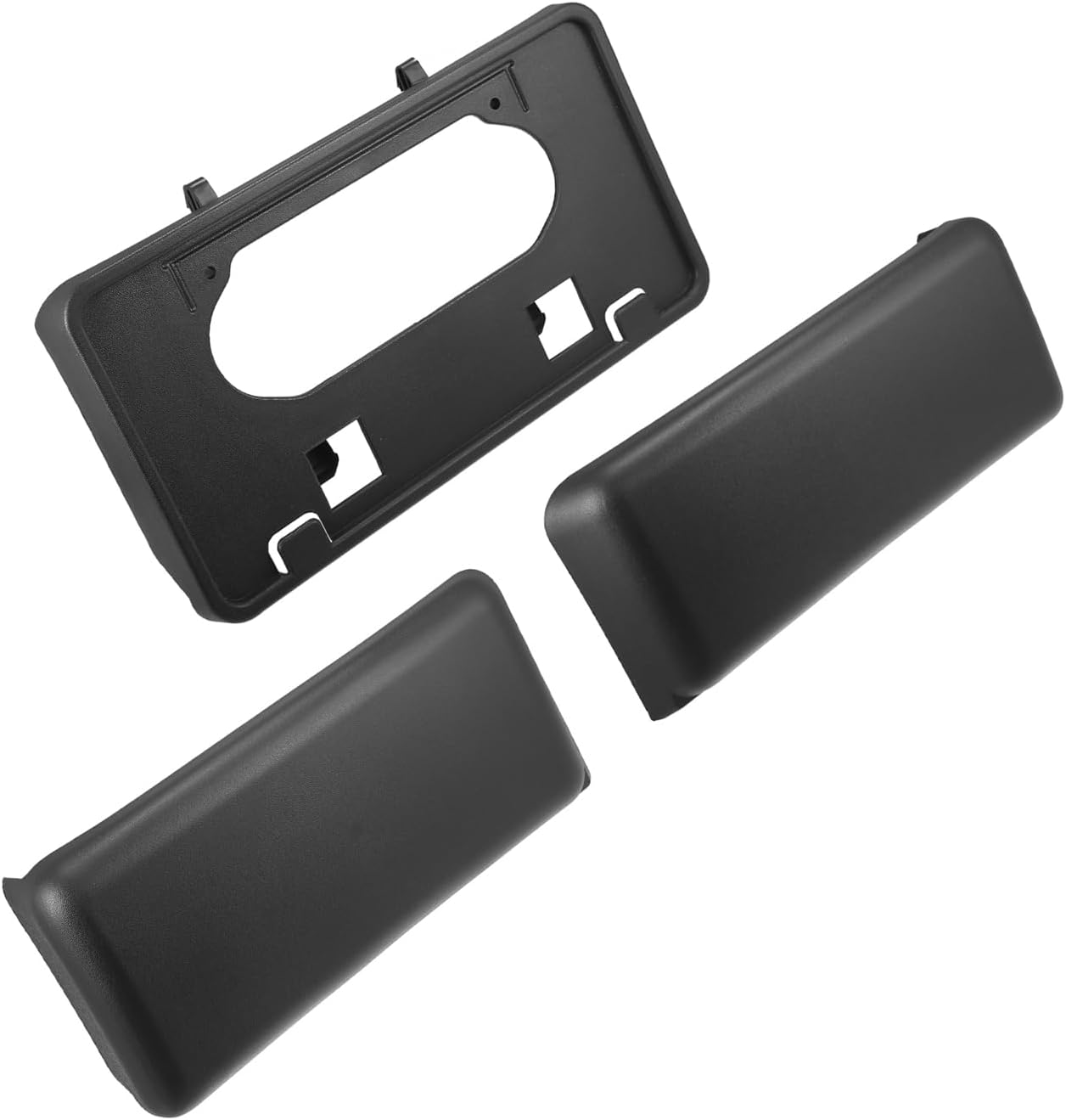 1 Set for Ford F-150 2009-2014 Front Left Right Bumper Guards Insert Pads Cap License Plate Frame Bracket 9L3Z17E810B 9L3Z17A385A Replacement