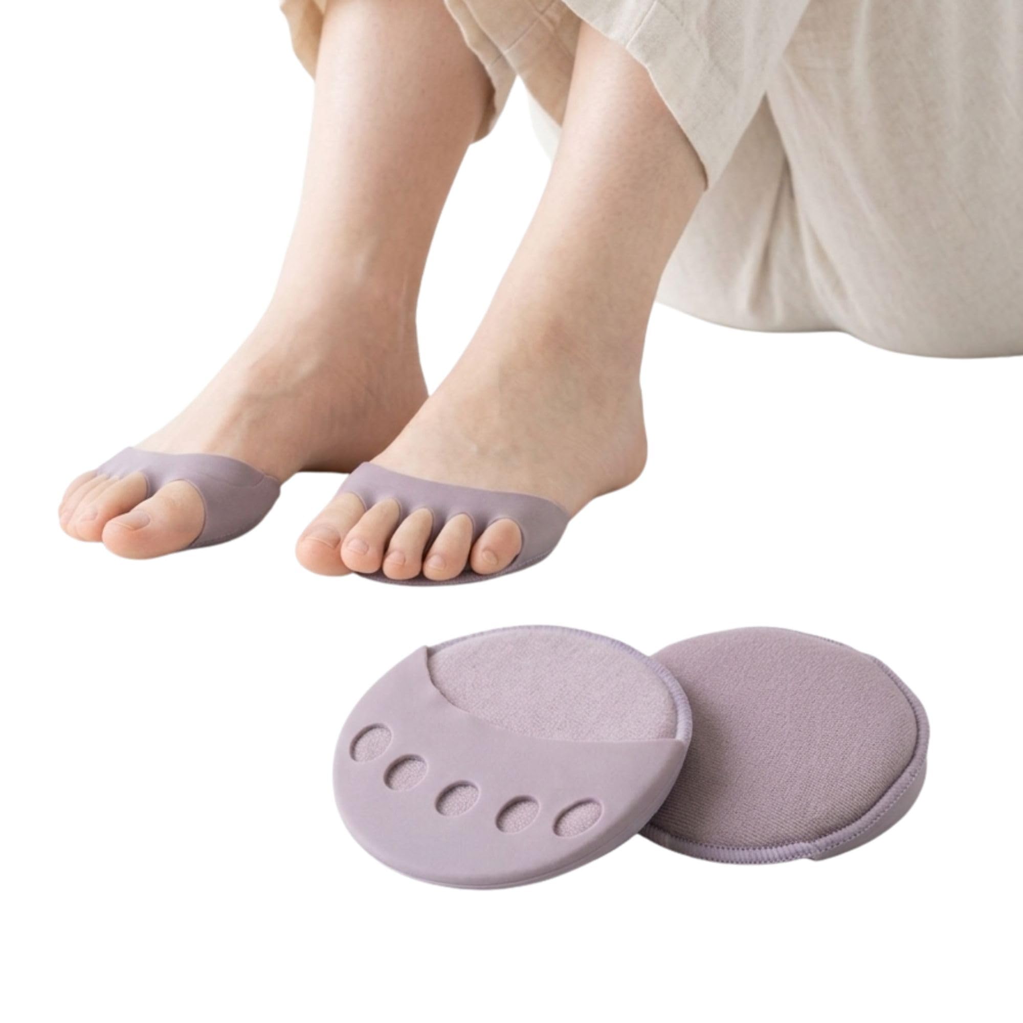 TASKHOUSE Toe Topper Liner Socks Sponge Cushion No Show Women's Toeless Half Socks for High Heels Sandals Sling (1 Pair)-picture-27