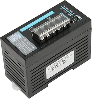 Industrial DIN Rail Power Supply, 75W 24VDC 3A DIN Rail Power Supply for Industrial Automation, Supports Full Protection, AC 100‑240V, Black