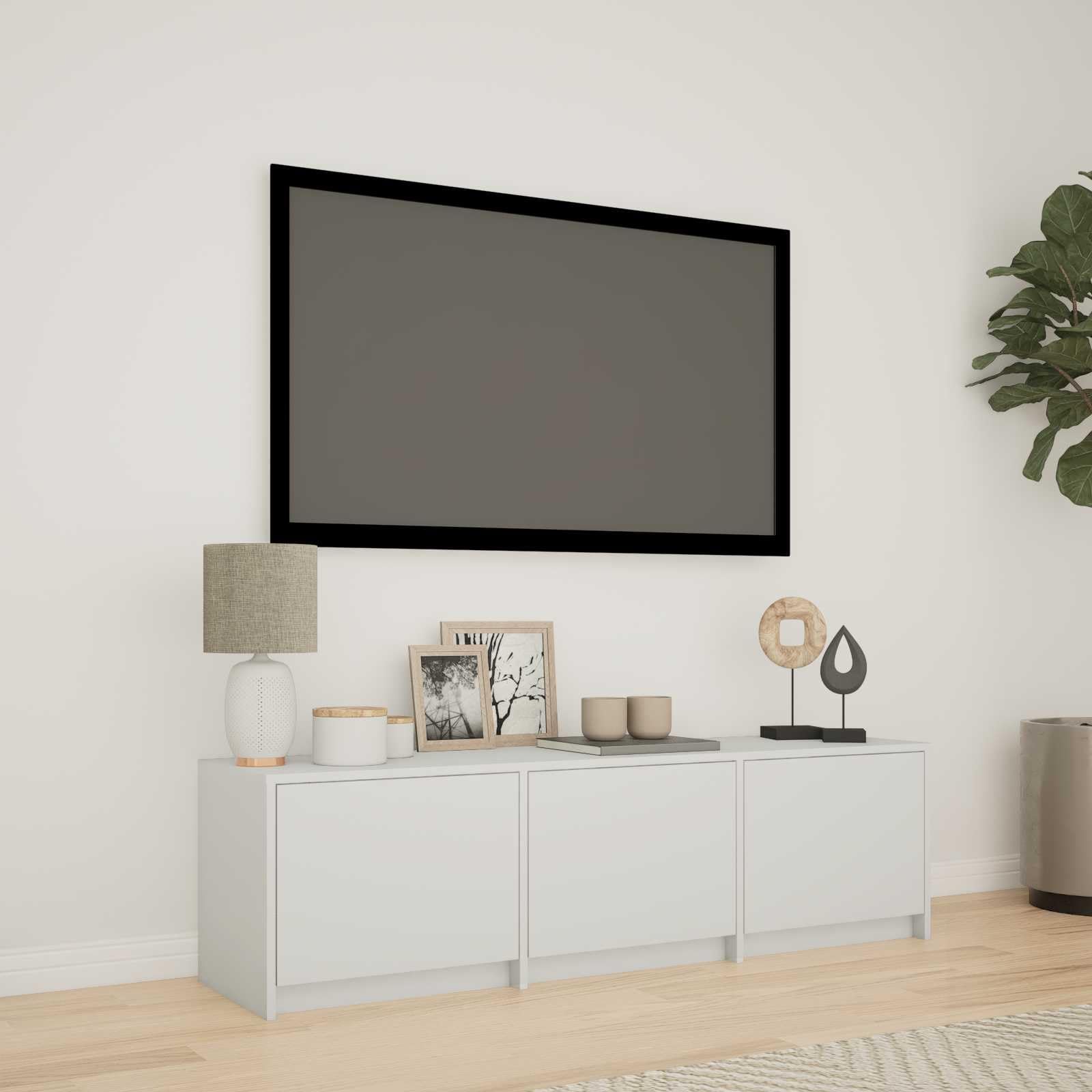 vidaXL Mobile TV con LED 140 x 34 x 40 cm Bianco Legno ingegnerizzato