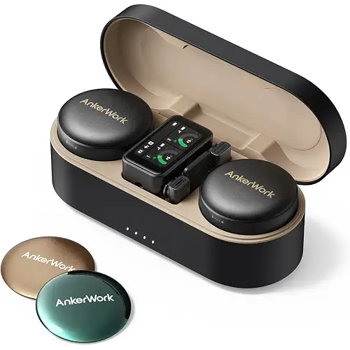 AnkerWork M650 micrófono de Solapa inalámbrico 2 Canales