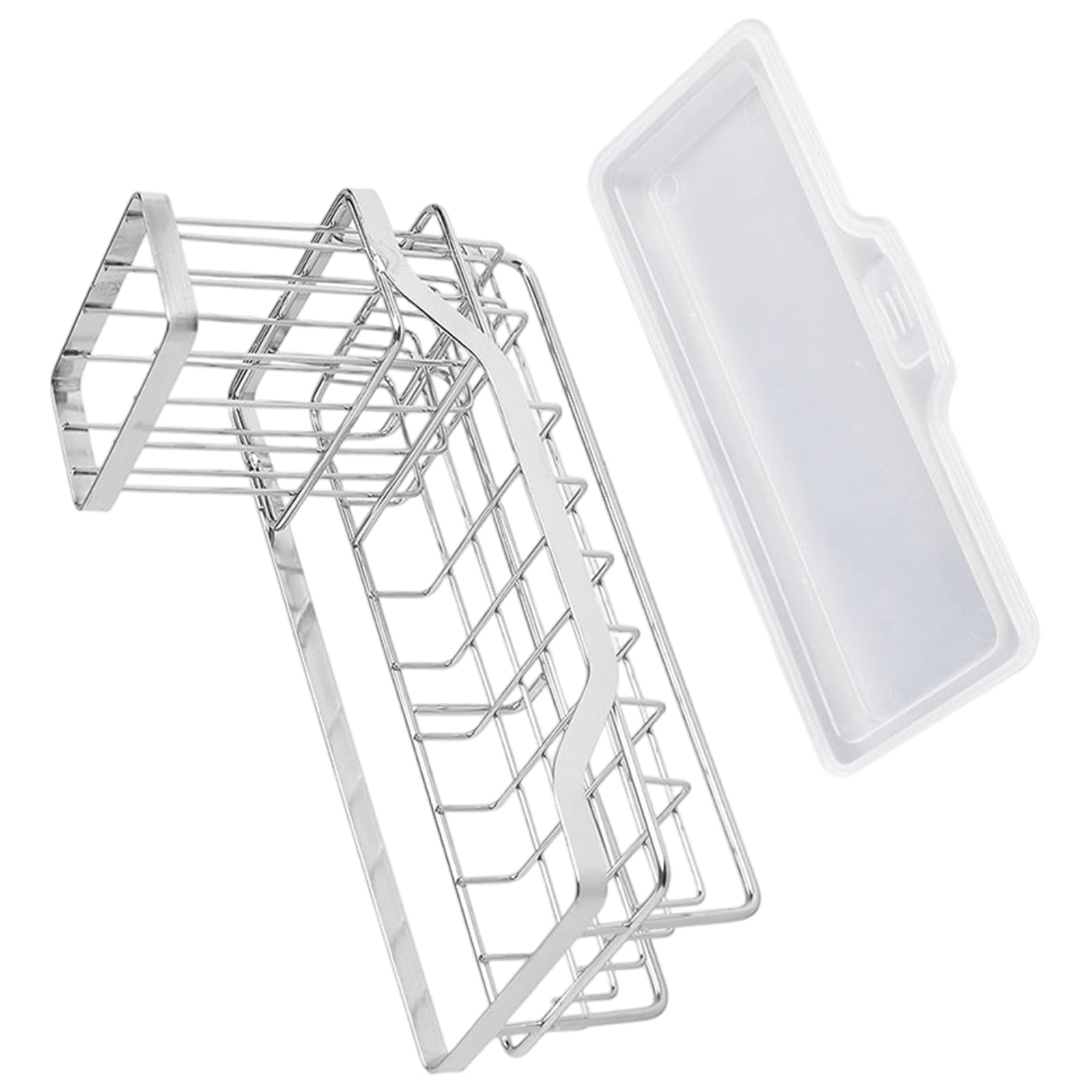 Piceioep Organized Countertop Rack for Sponges Brushes and Soap with Removable Tray Keeping Sink Area Freshing Rustproof Holder