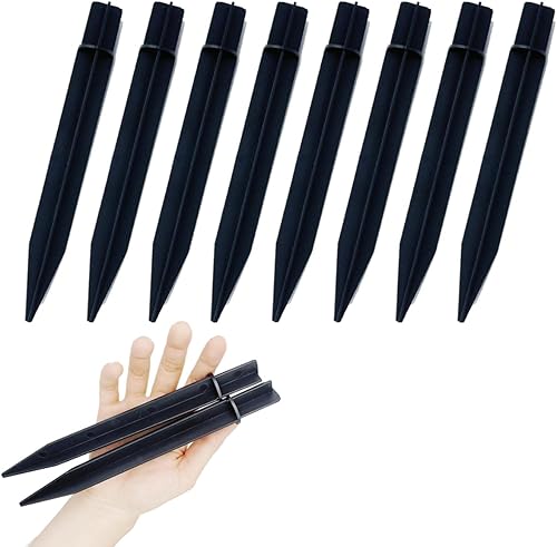 8 unids plástico ABS tierra picos luces solares reemplazo estacas jardín paisaje seguridad luz 8.25 pulgadas