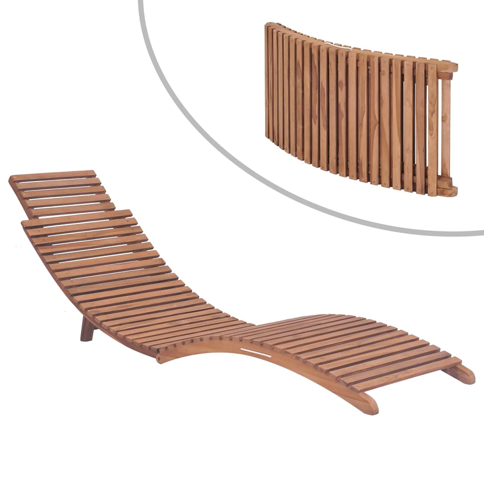Chaise longue pliante en teck pour vos après-midis au jardin