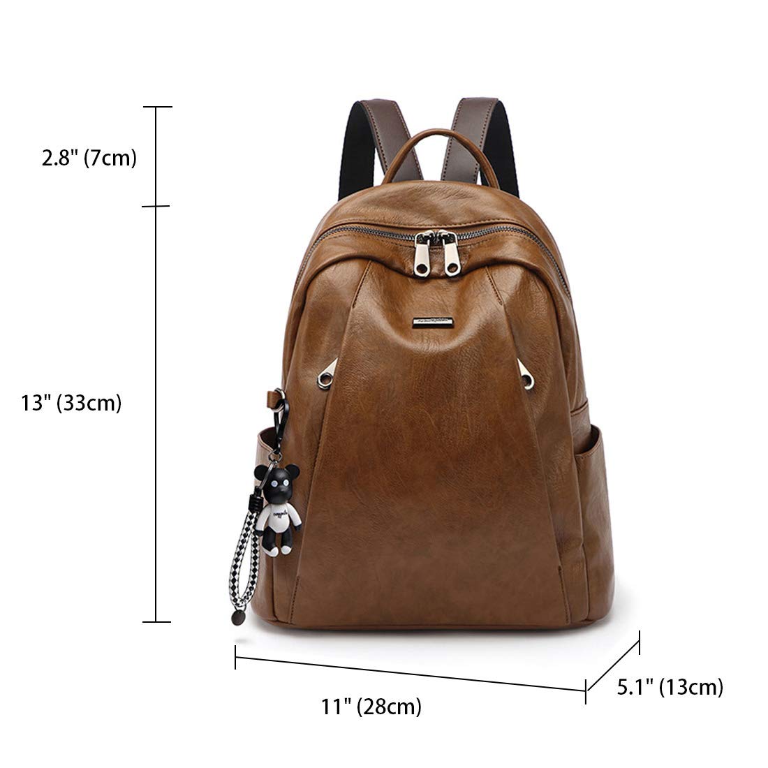DEERWORD Donna Borse a Zaino Borsa a Zainetto Elegante Tracolla Zaini Firmate Marca Zainetti Antifurto PU pelle 5255 1 pz